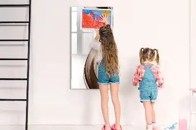 Pizarra magnética decorativa con rotulador diseño de abstracción de olas