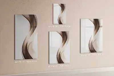 Pizarra magnética decorativa con rotulador diseño de abstracción de olas