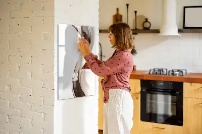 Pizarra magnética decorativa con rotulador diseño de abstracción de olas