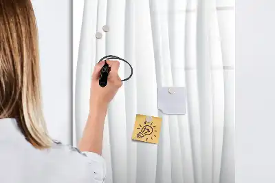 Pizarra magnética de cristal borrable diseño con líneas abstractas