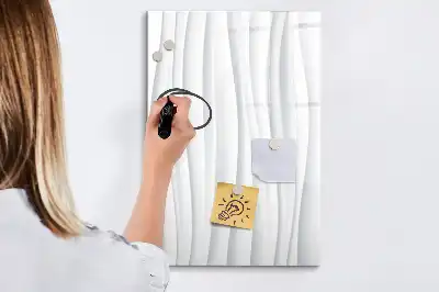 Pizarra magnética de cristal borrable diseño con líneas abstractas
