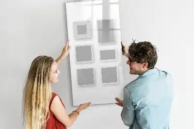 Pizarra magnética decorativa con rotulador y marcos para fotos