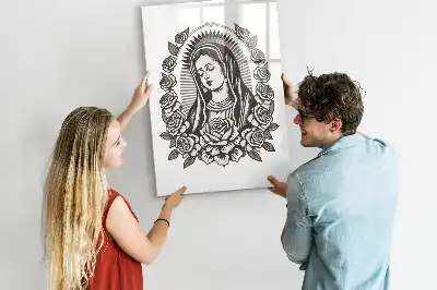Pizarra magnética de cristal borrable diseño Nuestra Señora de Guadalupe