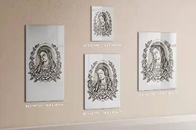 Pizarra magnética de cristal borrable diseño Nuestra Señora de Guadalupe