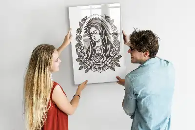 Pizarra magnética de cristal borrable diseño Nuestra Señora de Guadalupe
