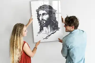 Pizarra magnética decorativa diseño Jesucristo con rotulador incluido