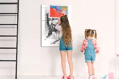 Pizarra magnética decorativa diseño Jesucristo con rotulador incluido