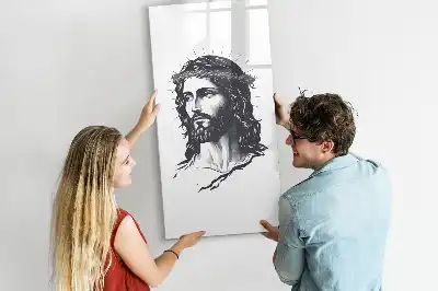 Pizarra magnética decorativa diseño Jesucristo con rotulador incluido