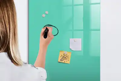 Pizarra magnética decorativa con rotulador de color turquesa