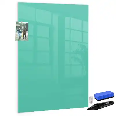 Pizarra magnética decorativa con rotulador de color turquesa