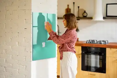 Pizarra magnética decorativa con rotulador de color turquesa