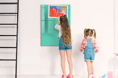 Pizarra magnética decorativa con rotulador de color turquesa