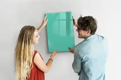 Pizarra magnética decorativa con rotulador de color turquesa
