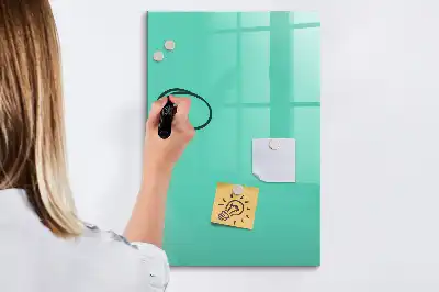 Pizarra magnética decorativa con rotulador de color turquesa