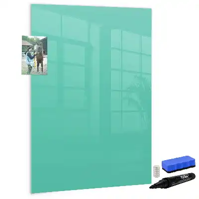 Pizarra magnética decorativa con rotulador de color turquesa