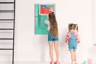 Pizarra magnética decorativa con rotulador de color turquesa