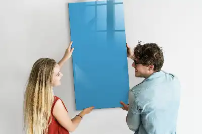 Pizarra magnética borrable de cristal de color azul claro