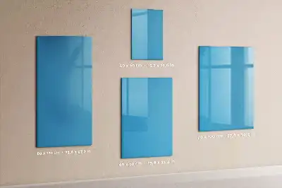 Pizarra magnética borrable de cristal de color azul claro