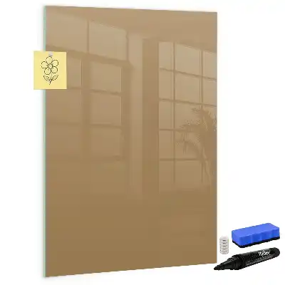 Pizarra magnética decorativa con rotulador en color beige oscuro