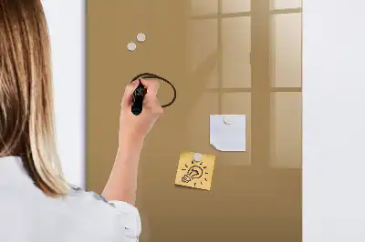 Pizarra magnética decorativa con rotulador en color beige oscuro