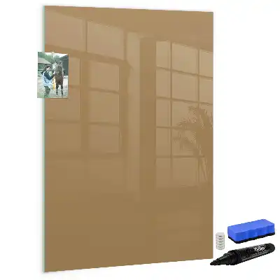 Pizarra magnética decorativa con rotulador en color beige oscuro