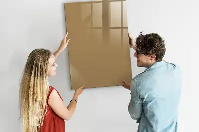 Pizarra magnética decorativa con rotulador en color beige oscuro