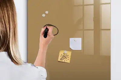 Pizarra magnética decorativa con rotulador en color beige oscuro