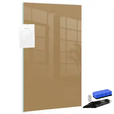 Pizarra magnética decorativa con rotulador en color beige oscuro