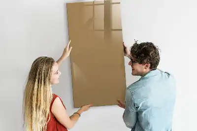 Pizarra magnética decorativa con rotulador en color beige oscuro