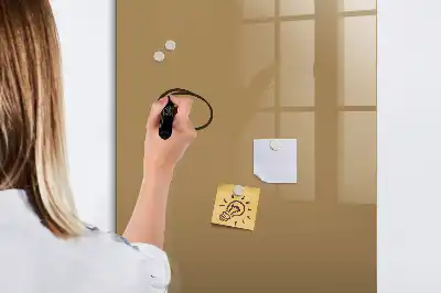 Pizarra magnética decorativa con rotulador en color beige oscuro