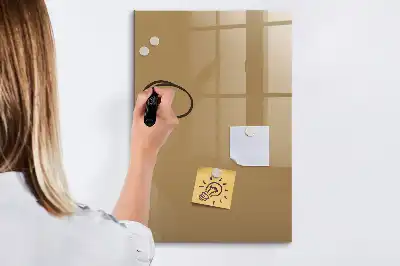 Pizarra magnética decorativa con rotulador en color beige oscuro