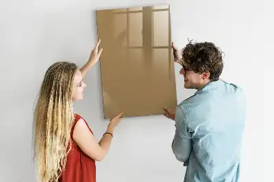 Pizarra magnética decorativa con rotulador en color beige oscuro