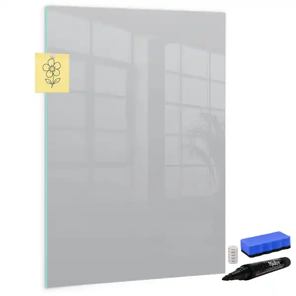 Pizarra magnética decorativa con rotulador en color gris claro