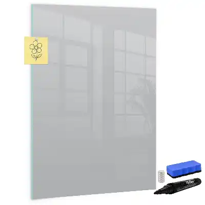 Pizarra magnética decorativa con rotulador en color gris claro