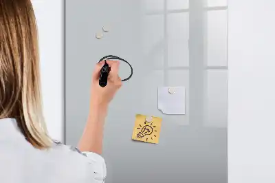 Pizarra magnética decorativa con rotulador en color gris claro