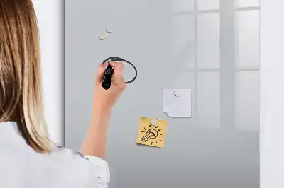 Pizarra magnética decorativa con rotulador en color gris claro