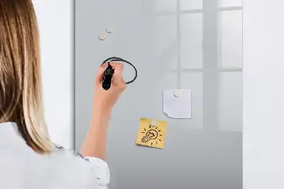 Pizarra magnética decorativa con rotulador en color gris claro
