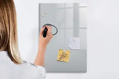 Pizarra magnética decorativa con rotulador en color gris claro