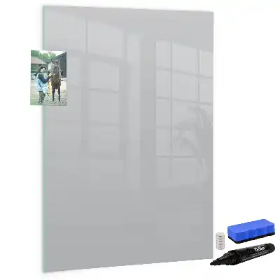 Pizarra magnética decorativa con rotulador en color gris claro