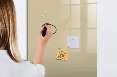 Pizarra magnética borrable de cristal color beige