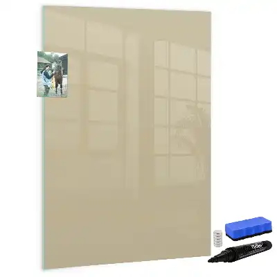 Pizarra magnética borrable de cristal color beige