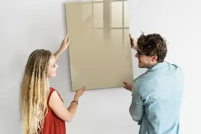 Pizarra magnética borrable de cristal color beige