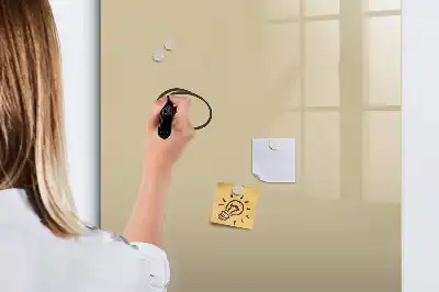 Pizarra magnética borrable de cristal color beige