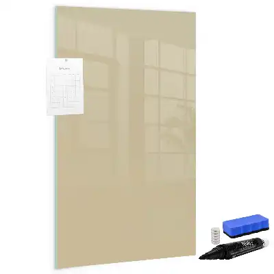 Pizarra magnética borrable de cristal color beige