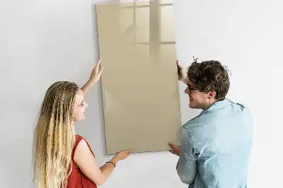 Pizarra magnética borrable de cristal color beige