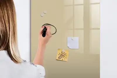 Pizarra magnética borrable de cristal color beige