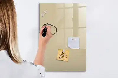Pizarra magnética borrable de cristal color beige