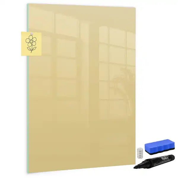 Pizarra magnética decorativa con rotulador color crema