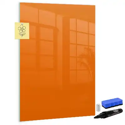 Pizarra magnética decorativa con rotulador de color naranja