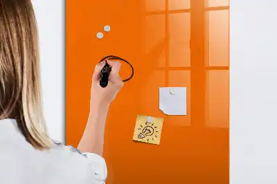 Pizarra magnética decorativa con rotulador de color naranja